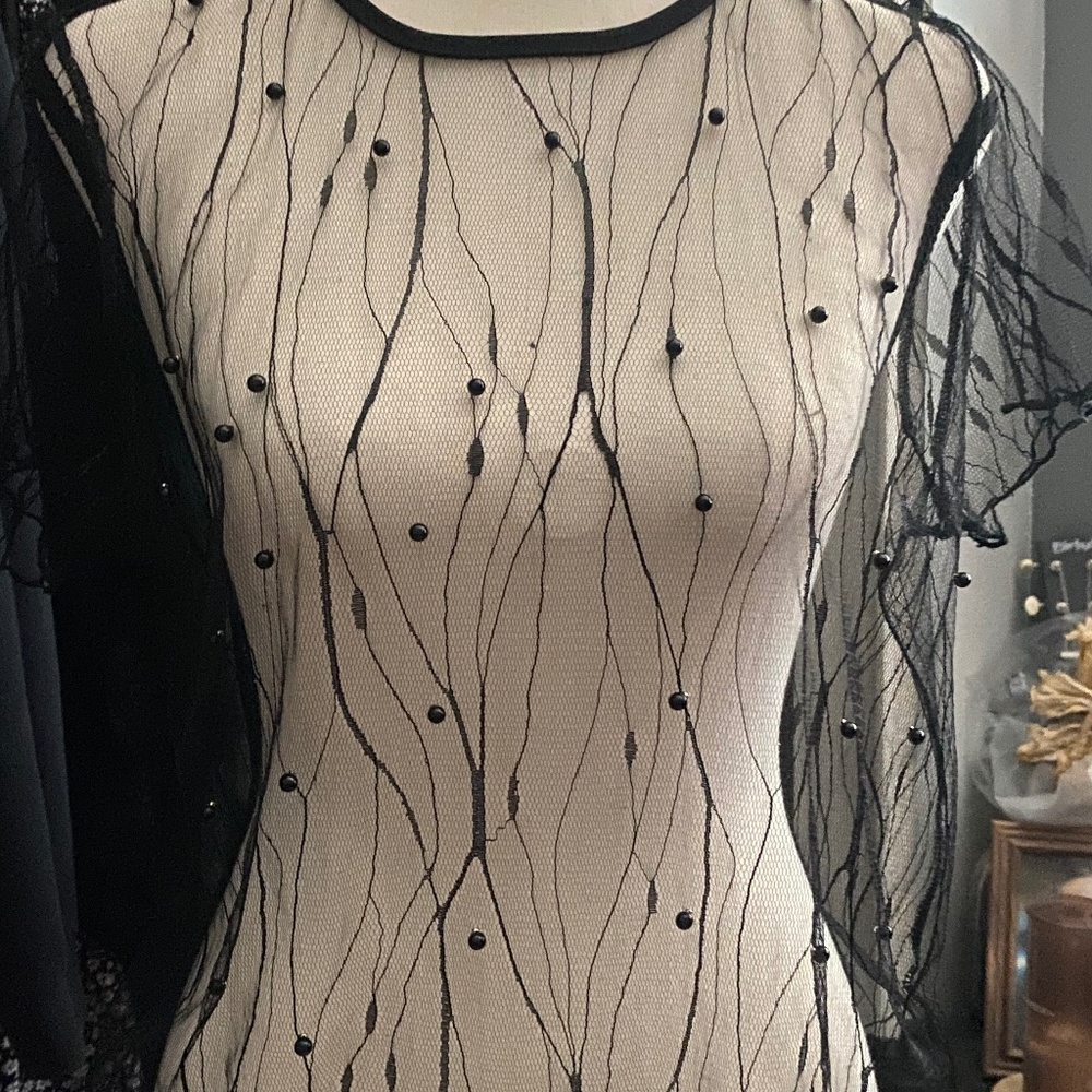 Sheer Black Top Size Medium